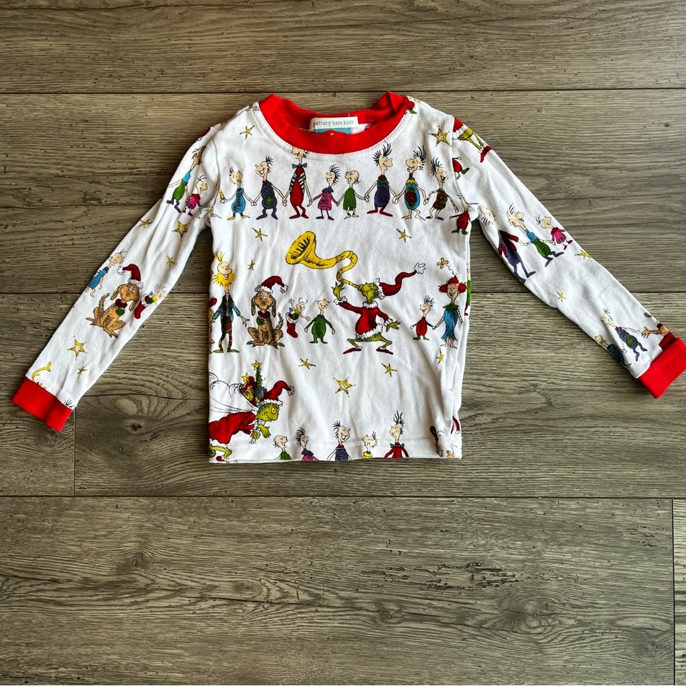 Pottery Barn Kids Long Sleeve Pajama Shirt - How The Grinch Stole Christmas 3T